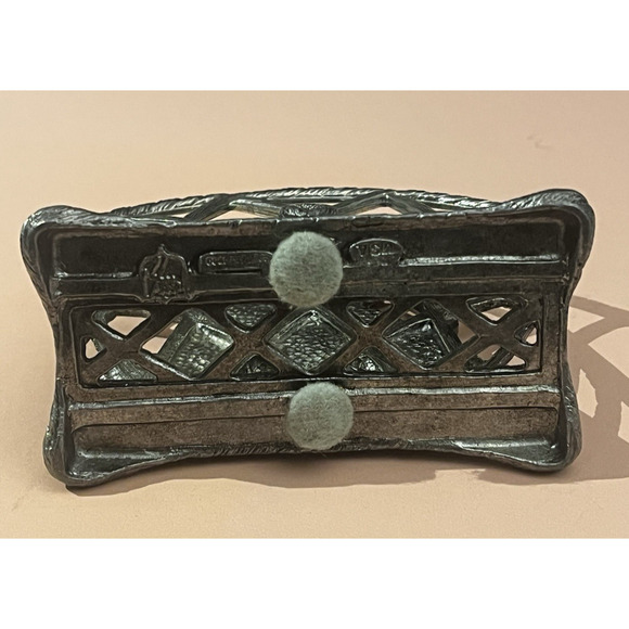 METZKE Pewter | Golf Clubs Bag | Letter/Napkin Holder | 3 1/2" Tall | VTG | EUC - Picture 4 of 4